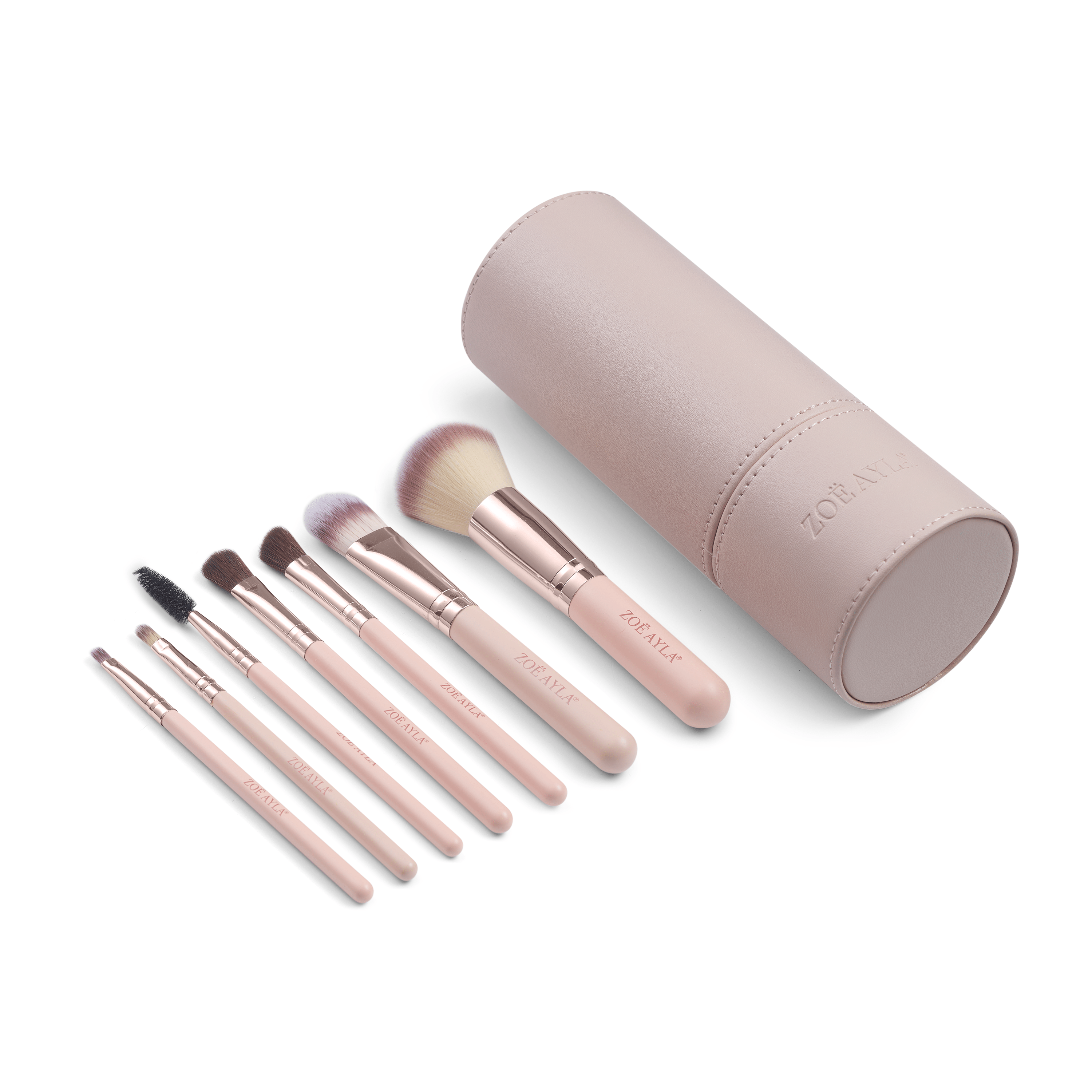 7-Piece Makeup Brush Set with Cylindric Case