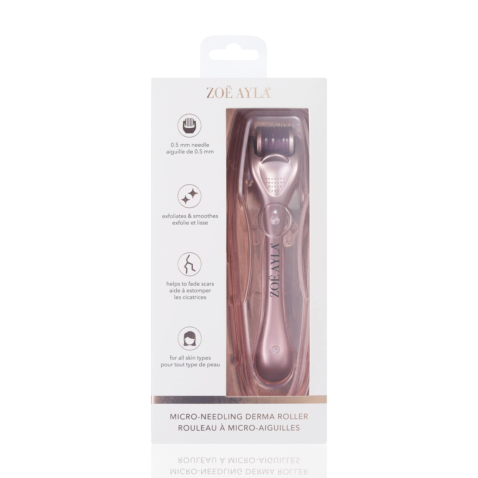 Micro-Needling Derma Roller in Rose Gold