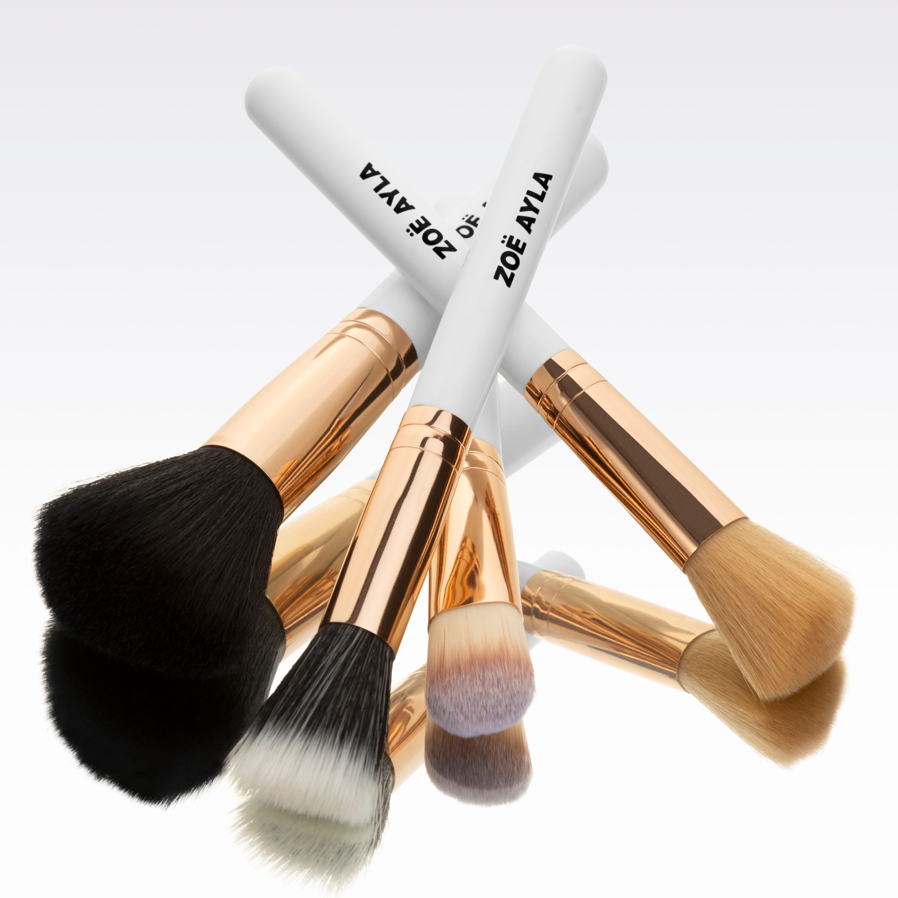 12-Piece Professional Brush Set with Vegan Leather Travel Case