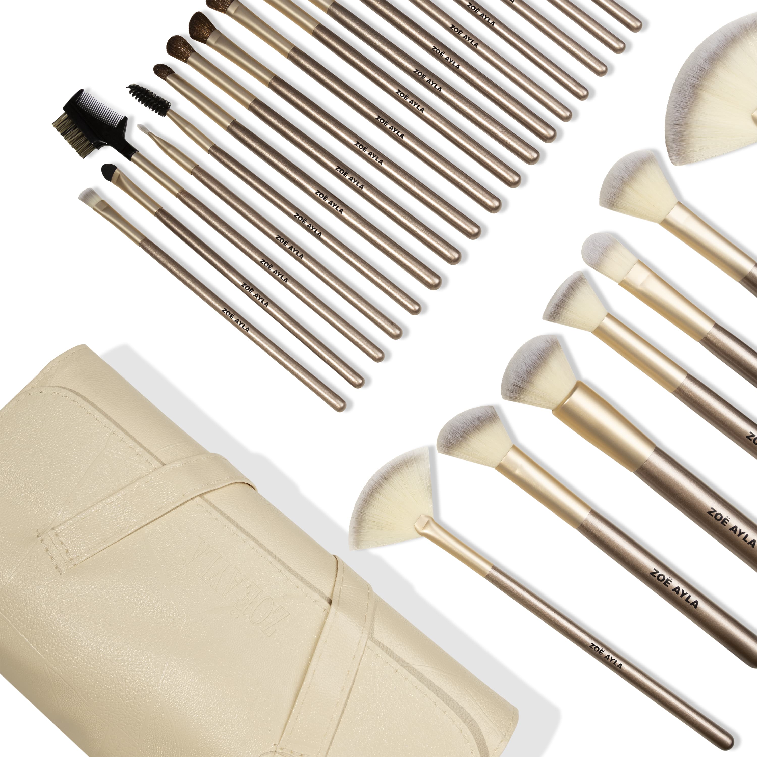 24-Piece Makeup Brush Set with Travel Case