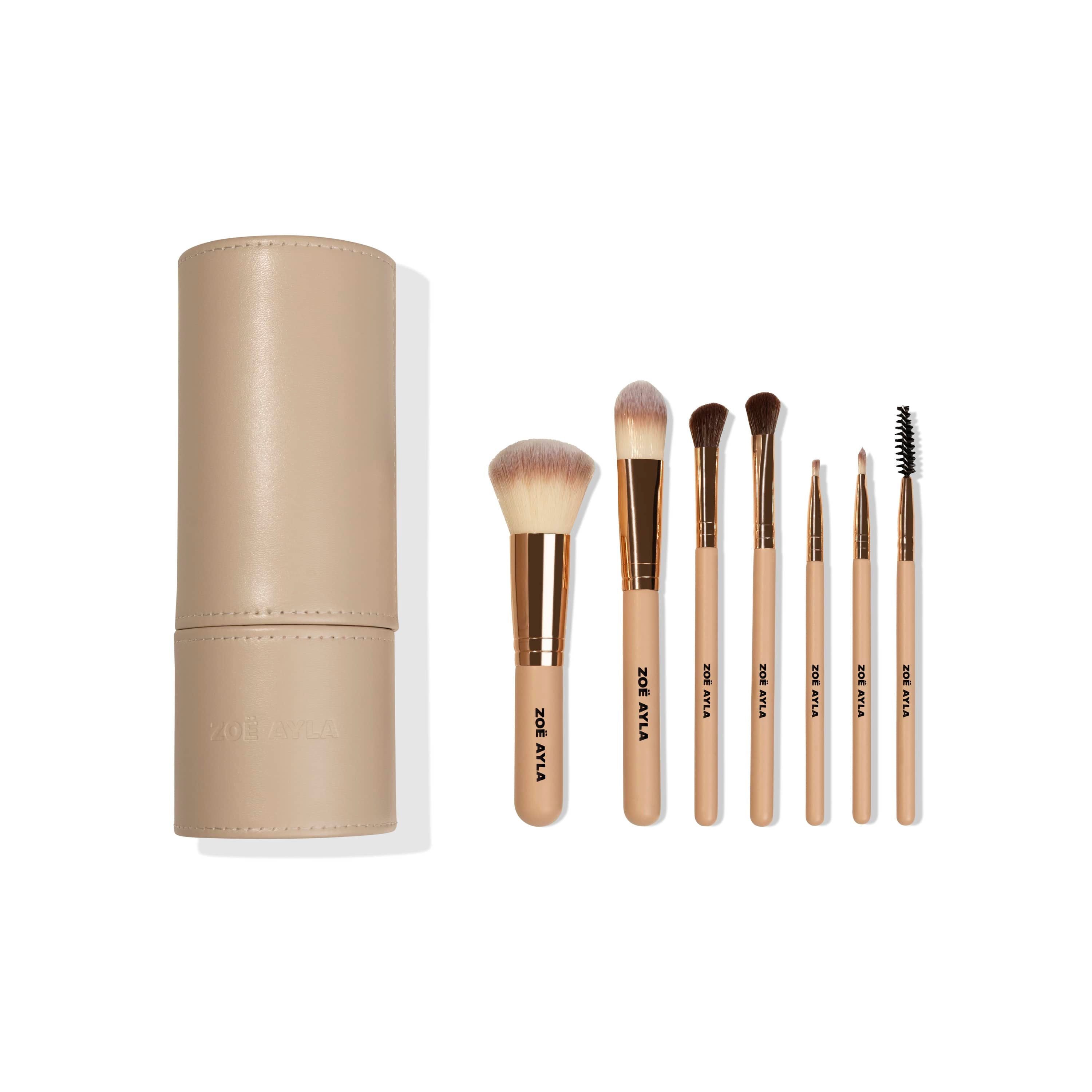 7-Piece Makeup Brush Set with Cylindric Case