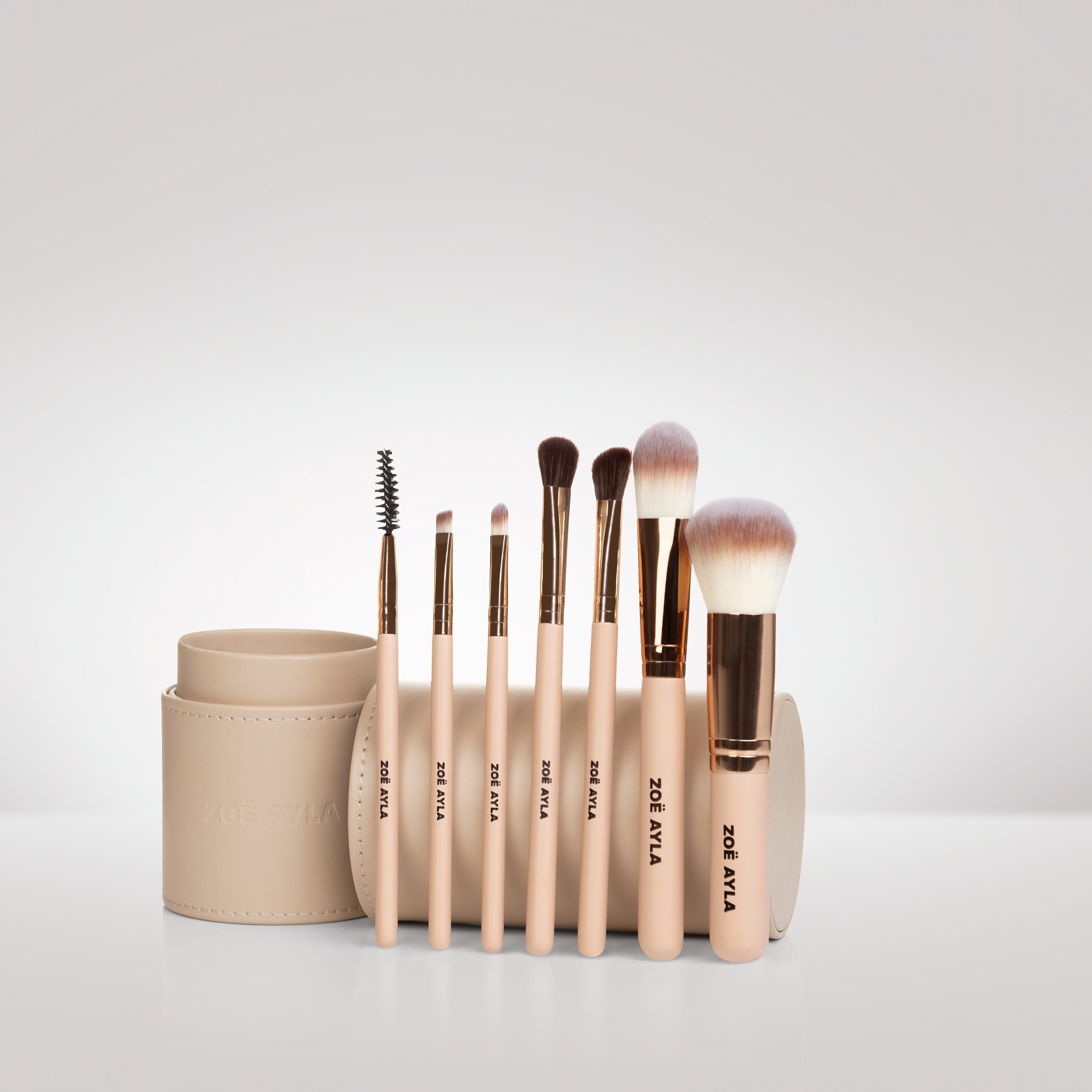 7-Piece Makeup Brush Set with Cylindric Case